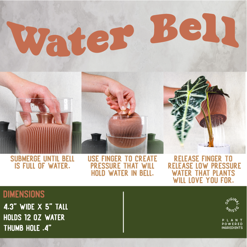 3D Printed Bubble Water Bell Thumb Pot
